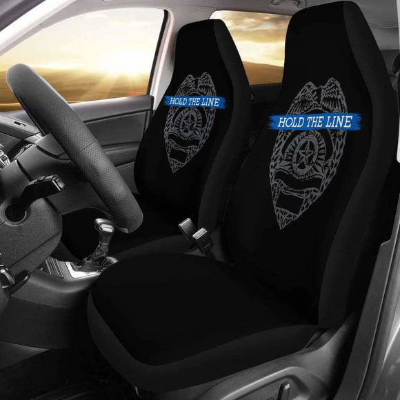 Hold The Line Police Car Seat Covers Amazing Gift Ideas 101819 - YourCarButBetter