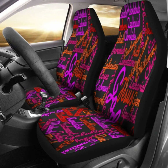 Holy Bible Books Black Mixed Colors Car Seat Covers 04 195016 - YourCarButBetter