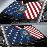 Honor American Flag US Coast Guard Car Auto Sun Shades 210701 - YourCarButBetter