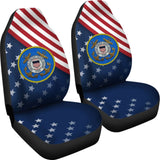 Honor American Flag US Coast Guard Car Seat Covers 210701 - YourCarButBetter