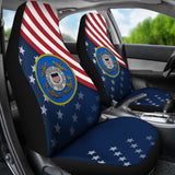 Honor American Flag US Coast Guard Car Seat Covers 210701 - YourCarButBetter