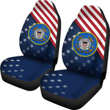 Honor American Flag US Coast Guard Car Seat Covers 210701 - YourCarButBetter