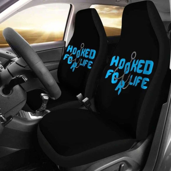 Hooked For Life Fishing Car Seat Covers 113208 - YourCarButBetter