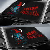 Horror Freddy Krueger Follow Your Dreams Car Auto Sun Shades 212903 - YourCarButBetter