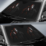 Horror Ghostface With Knife Scream Car Auto Sun Shades 212903 - YourCarButBetter