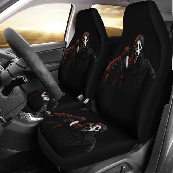 Horror Ghostface With Knife Scream Car Seat Covers 212903 - YourCarButBetter