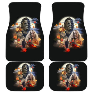 Horror Movie Car Floor Mats | Michael Myers And Laurie Maple Leaf Falling Car Mats 210101 - YourCarButBetter