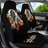 Horror Movie Car Seat Covers | Michael Myers And Laurie Maple Leaf Falling Seat Covers 210101 - YourCarButBetter