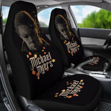 Horror Movie Car Seat Covers | Michael Myers Fading Face Maple Leaf Seat Covers 210101 - YourCarButBetter