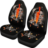 Horror Movie Car Seat Covers | Michael Myers Skull Maple Leaf Falling Seat Covers 210101 - YourCarButBetter