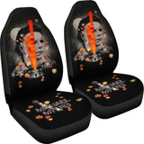 Horror Movie Car Seat Covers | Michael Myers Skull Maple Leaf Falling Seat Covers 210101 - YourCarButBetter