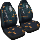 Horror Movie Car Seat Covers | Michael Myers Window Maple Leaf Patterns Seat Covers 210101 - YourCarButBetter