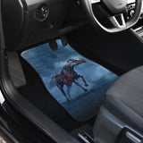 Horror Zombie Horse Blue Themed Car Floor Mats 211301 - YourCarButBetter