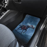 Horror Zombie Horse Blue Themed Car Floor Mats 211301 - YourCarButBetter
