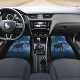Horror Zombie Horse Blue Themed Car Floor Mats 211301 - YourCarButBetter