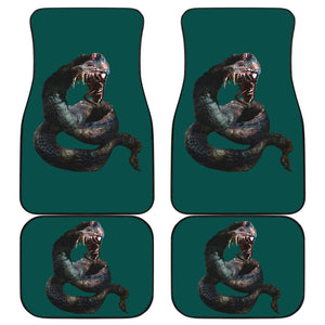 Horror Zombie Snake Green Themed Car Floor Mats 211301 - YourCarButBetter