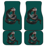 Horror Zombie Snake Green Themed Car Floor Mats 211301 - YourCarButBetter