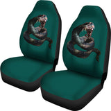Horror Zombie Snake Green Themed Car Seat Covers 211301 - YourCarButBetter