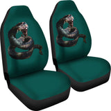 Horror Zombie Snake Green Themed Car Seat Covers 211301 - YourCarButBetter