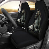 Horror Zombie White Horse Car Seat Covers 211301 - YourCarButBetter