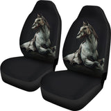 Horror Zombie White Horse Car Seat Covers 211301 - YourCarButBetter