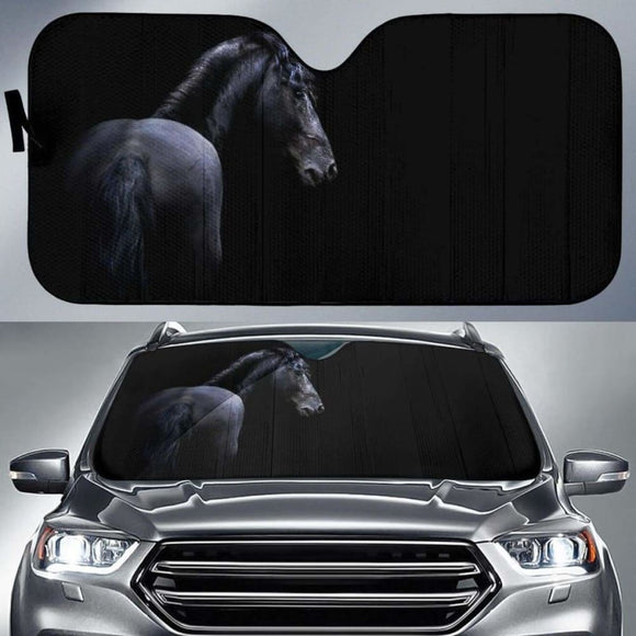 Horse Black Hd 5K Car Sun Shade 172609 - YourCarButBetter