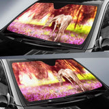 Horse Butterflies Hd Car Sun Shade 172609 - YourCarButBetter