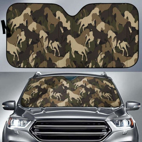 Horse Camo Camouflage Pattern Car Auto Sun Shades 172609 - YourCarButBetter