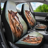 Horse Car Seat Cover Brown Horse 170804 - YourCarButBetter