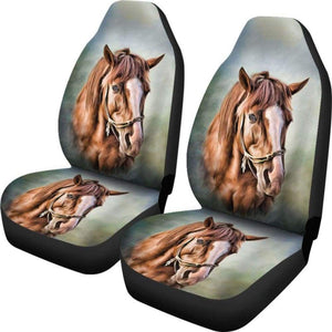 Horse Car Seat Cover Brown Horse 170804 - YourCarButBetter