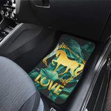 Horse Love Foliage Car Floor Mats 210203 - YourCarButBetter