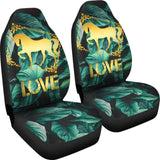 Horse Love Foliage Car Seat Covers 210203 - YourCarButBetter