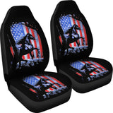 Horse Lovers Gift American Flag Car Seat Covers 210506 - YourCarButBetter