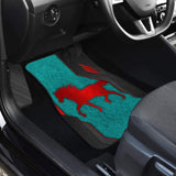 Horse Metallic Texture Style Printed Car Floor Mats Custom 1 210303 - YourCarButBetter