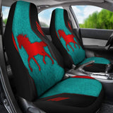 Horse Metallic Texture Style Printed Car Seat Covers Custom 1 210303 - YourCarButBetter
