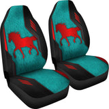 Horse Metallic Texture Style Printed Car Seat Covers Custom 1 210303 - YourCarButBetter