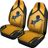 Horse Metallic Texture Style Printed Car Seat Covers Custom 2 210303 - YourCarButBetter