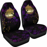 Horse On Purple Damask Car Seat Cover 170804 - YourCarButBetter