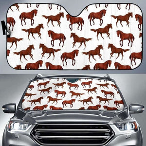 Horses Running Pattern Background Car Auto Sun Shades 172609 - YourCarButBetter
