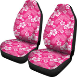 Hot Pink Magenta Hibiscus Flower Car Seat Covers Hawaiian Flower Polynesian Pattern 101819 - YourCarButBetter