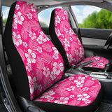 Hot Pink Magenta Hibiscus Flower Car Seat Covers Hawaiian Flower Polynesian Pattern 101819 - YourCarButBetter