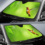 Hummingbird Green Background Blur Background Car Sun Shade 460402 - YourCarButBetter