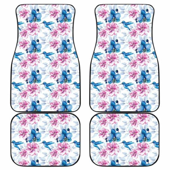 Hummingbird Pattern Print Design 02 Front And Back Car Mats 174914 - YourCarButBetter