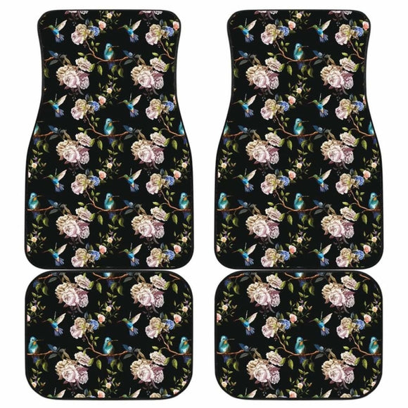 Hummingbird Pattern Print Design 03 Front And Back Car Mats 174914 - YourCarButBetter