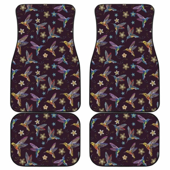 Hummingbird Pattern Print Design 04 Front And Back Car Mats 174914 - YourCarButBetter