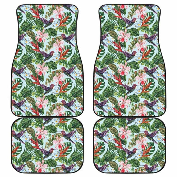 Hummingbird Pattern Print Design 05 Front And Back Car Mats 174914 - YourCarButBetter