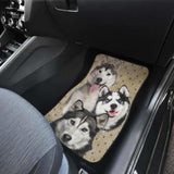 Husky Car Floor Mats Funny For Husky Dog Lover 160830 - YourCarButBetter