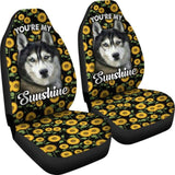 Husky Dog You’re My Sunshine Sunflower Car Seat Covers 210101 - YourCarButBetter