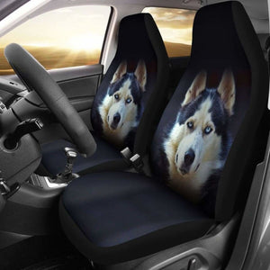 Husky With Blue Eyes Dog Car Seat Covers 3 154813 - YourCarButBetter