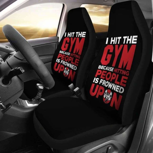I Hit The Gym Car Seat Covers 192609 - YourCarButBetter